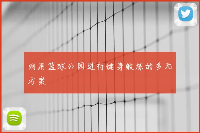 利用篮球公园进行健身锻炼的多元方案